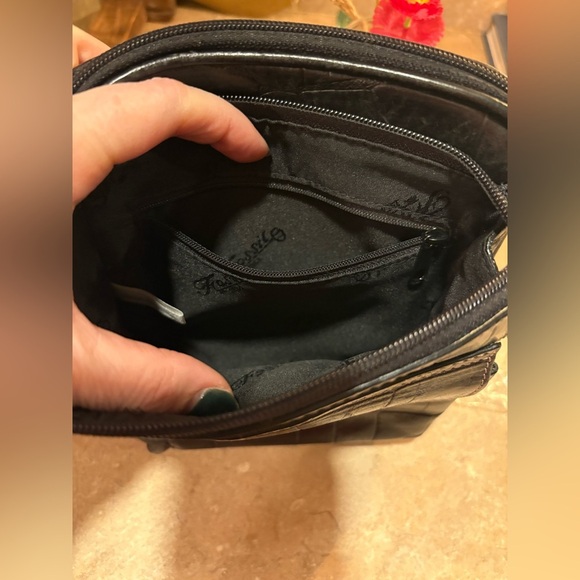 Vintage Fossil Embossed Crocodile Leather Crossbody Bag! - Picture 4 of 13